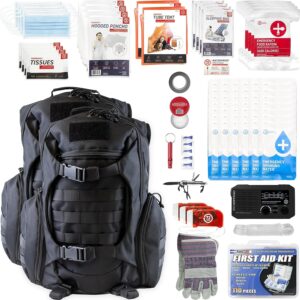 An emergency preparedness kit with several items that are included