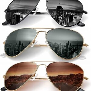 3 versions of Kaliyadi classic aviator sunglasses