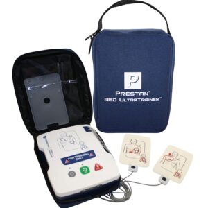 Close up of a Prestan AED Ultratrainer kit