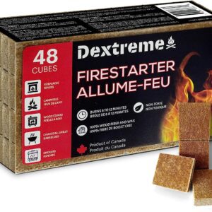 Dextreme natural fire starter in its packaging